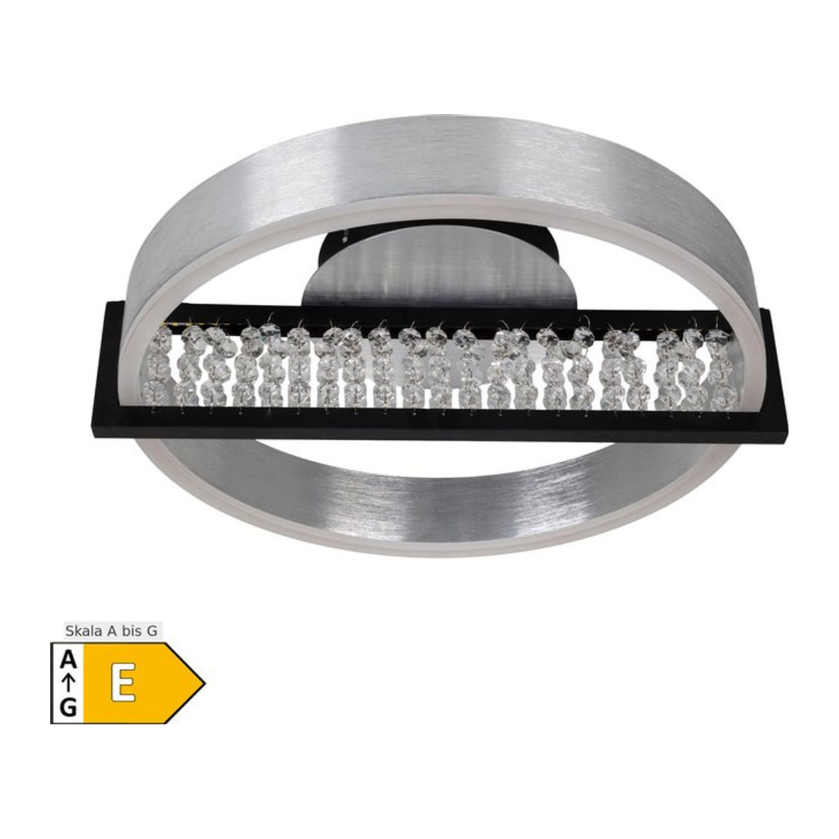 Näve LED Deckenleuchte YVARIS in Alufarben mit Nachtlichtfunktion, Modernes Design aus Metall und Kunststoff, Länge: 53,2 cm - Bild 1