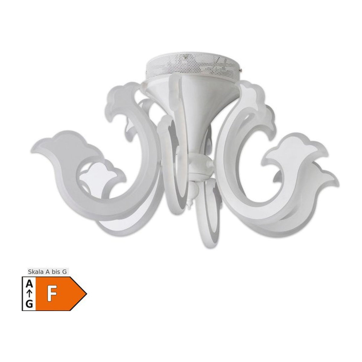 Näve LED-Kronleuchter Ludwig in Weiß, Durchmesser: 66 cm - Bild 1