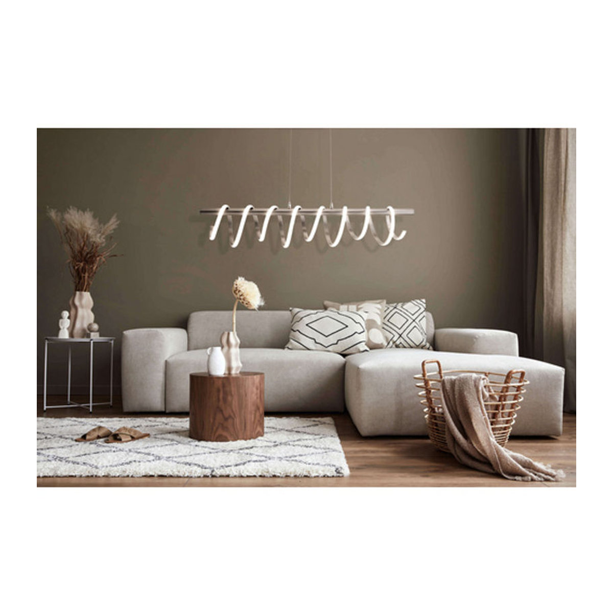 Näve LED Pendelleuchte Belleza in Silber, B: 20 cm, T: 35 cm, H: 150 cm - Bild 2