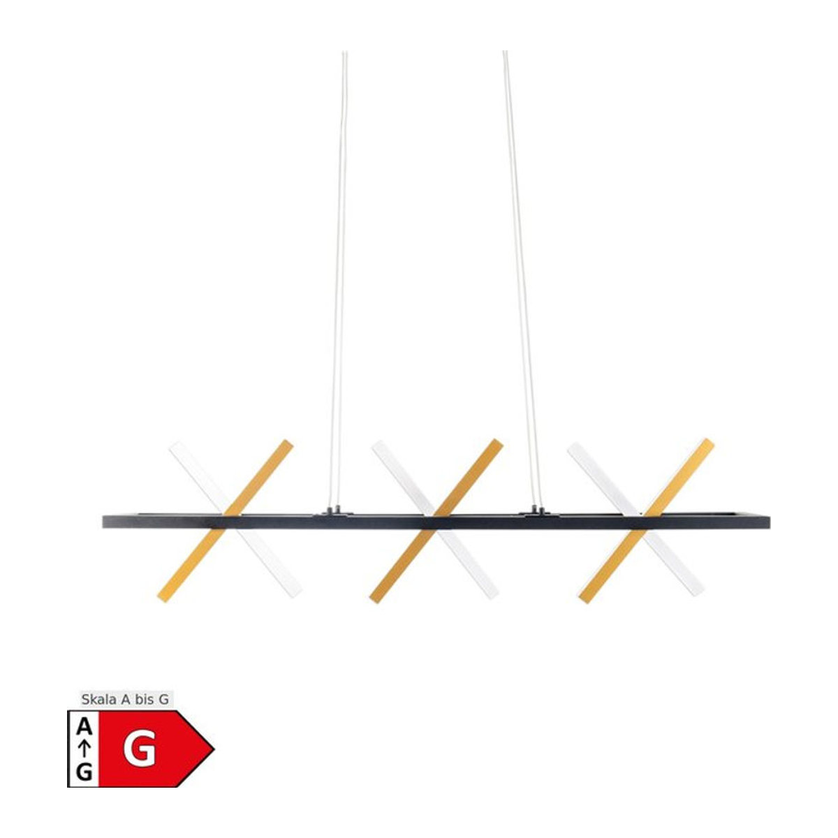 Näve LED Pendelleuchte CADICE in Gold, minimalistisches Design, Länge: 100 cm - Bild 1