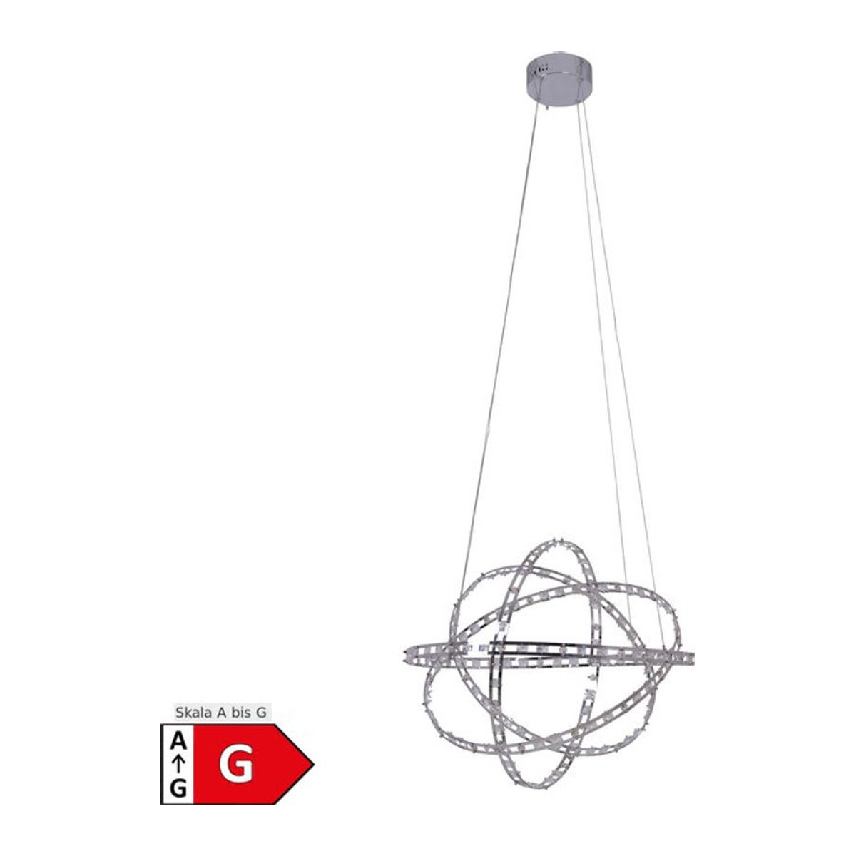 Näve LED Pendelleuchte COSMOS in Chrom mit einem Durchmesser von 60 cm - Bild 1
