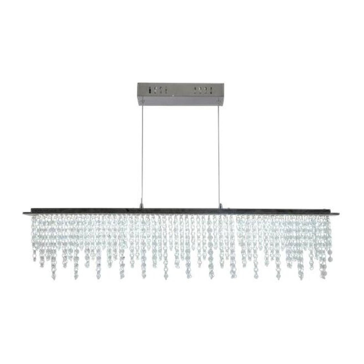 Näve LED Pendelleuchte DIAMONDS Modern Chrom Metall Glas B/H/T: 120 x 150 x 12 cm - Bild 1