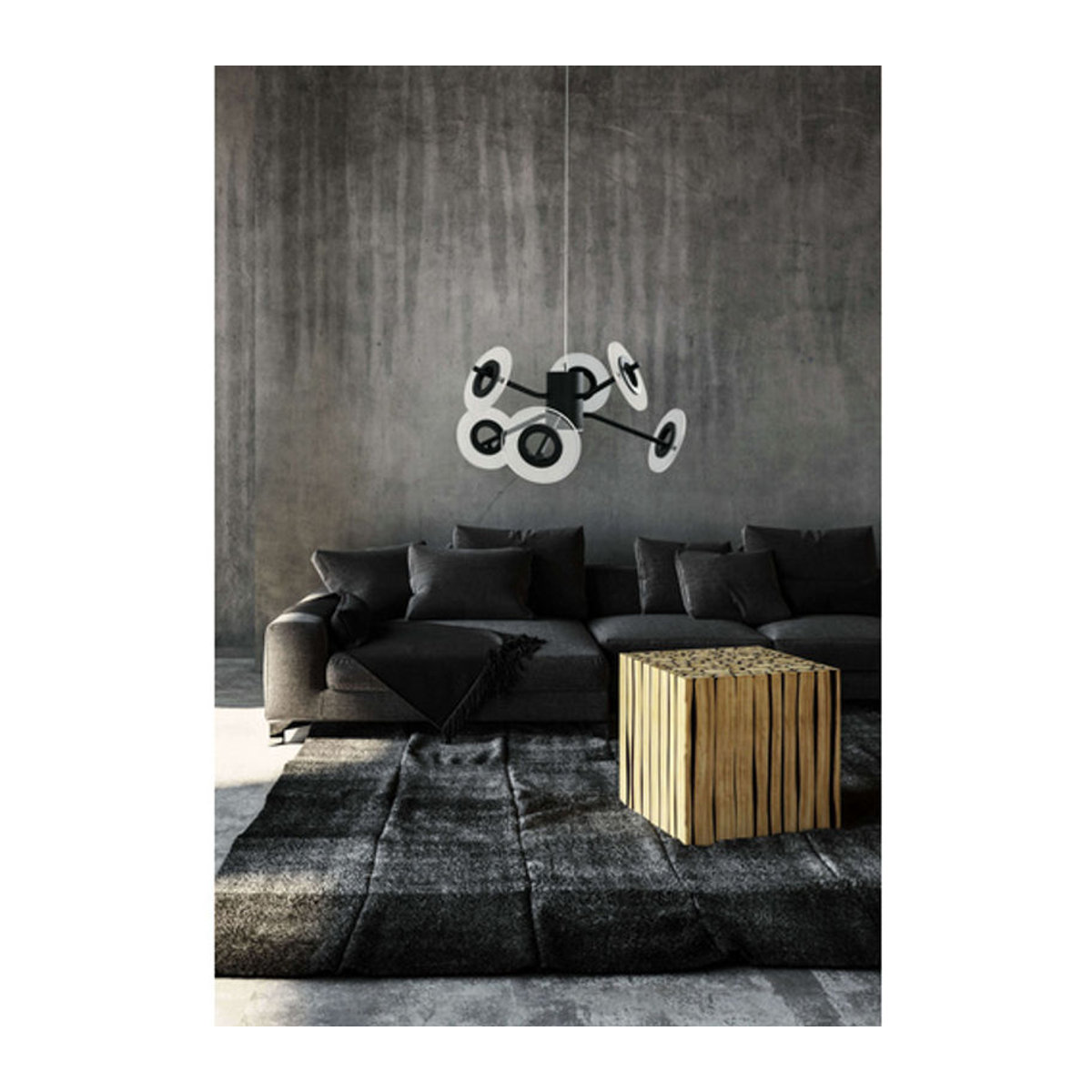 Näve LED Pendelleuchte DISCUS in Schwarz, Durchmesser: 57 cm, Höhe: 15 cm - Bild 2