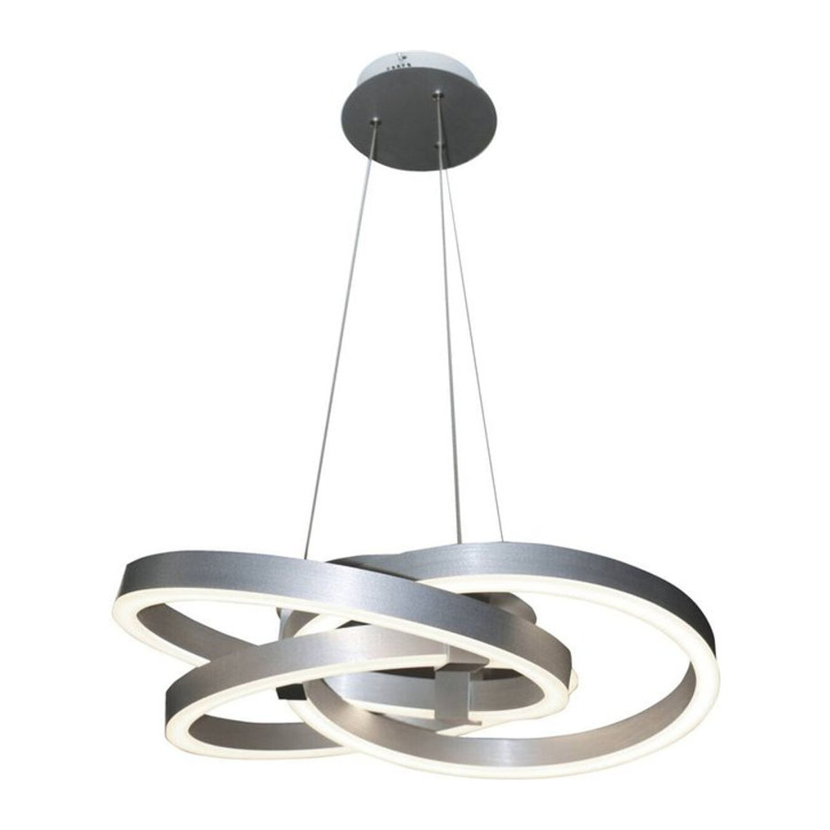 Näve LED Pendelleuchte DIVORA in Silber aus Metall und Kunststoff, B/H/T: 58 x 120 x 58 cm - Bild 1
