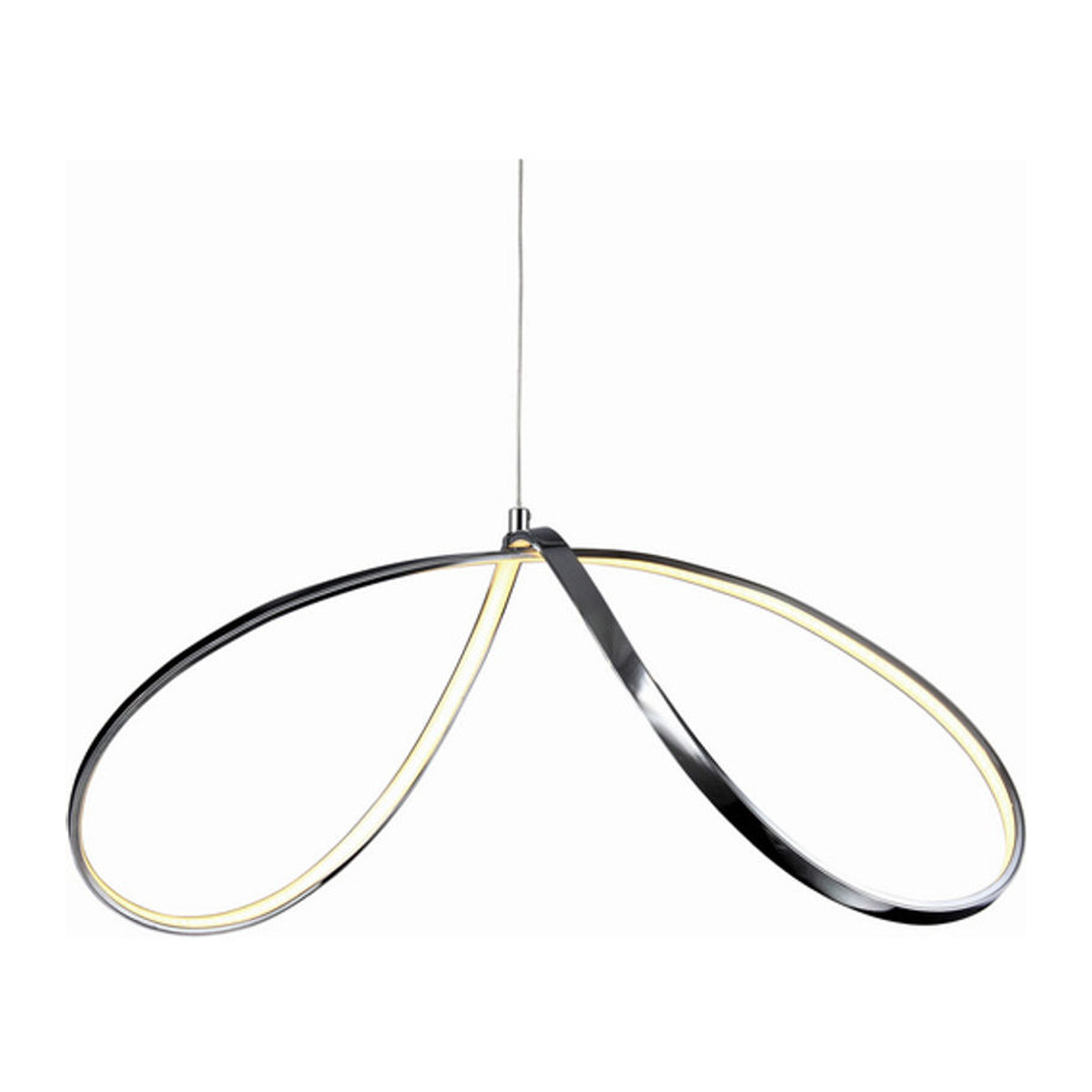 Näve LED Pendelleuchte LOOP LINE in Chrom und Silber, Breite: 32 cm - Bild 2