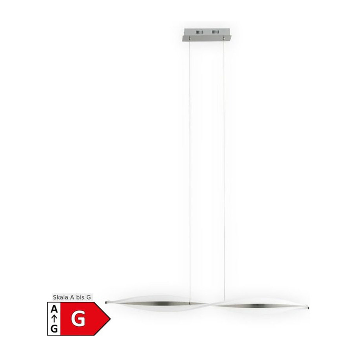 Näve LED-Pendelleuchte NINA in Silber, B/T/H: 10 x 10 x 115 cm, Modernes Design aus Metall und Kunststoff - Bild 1
