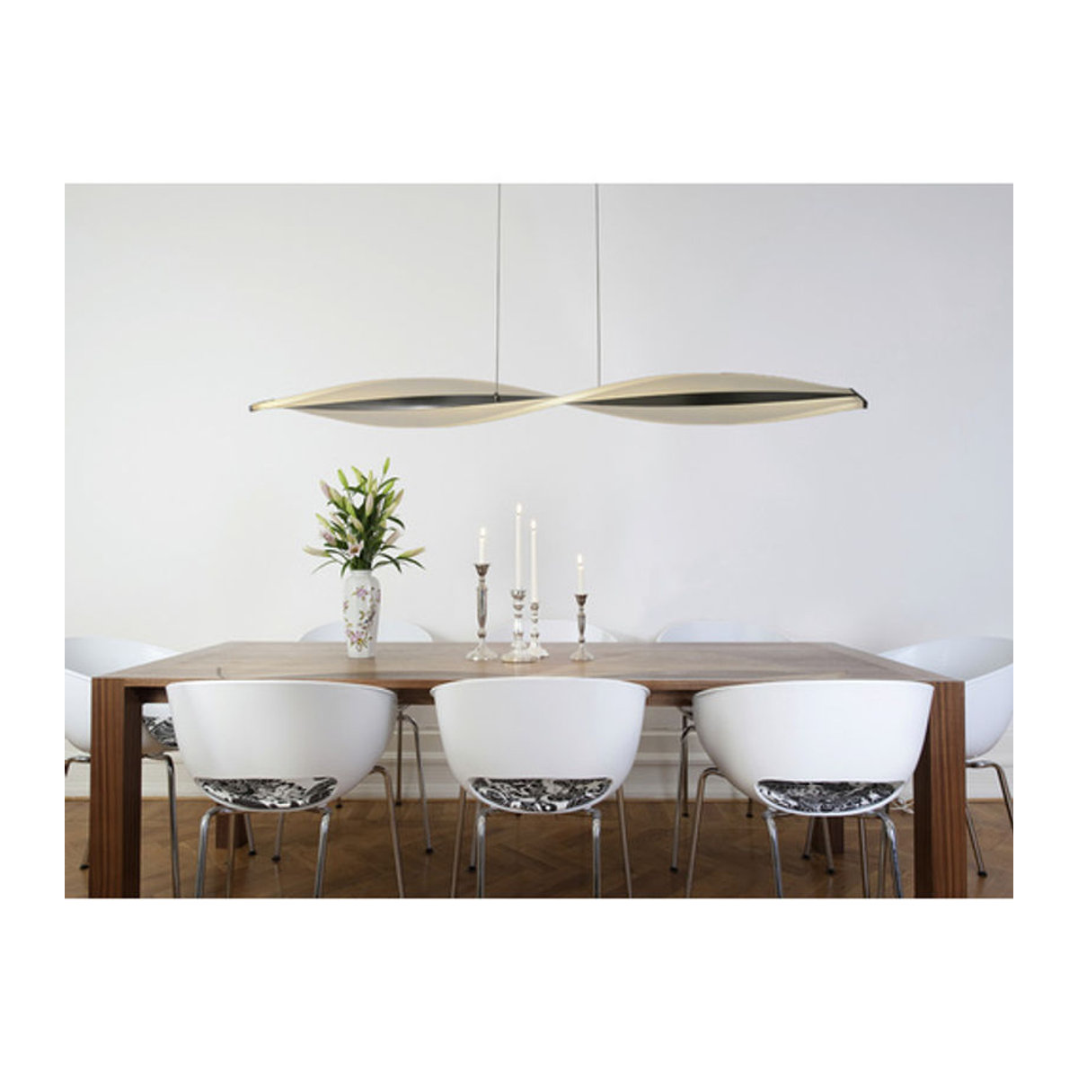 Näve LED-Pendelleuchte NINA in Silber, B/T/H: 10 x 10 x 115 cm, Modernes Design aus Metall und Kunststoff - Bild 2