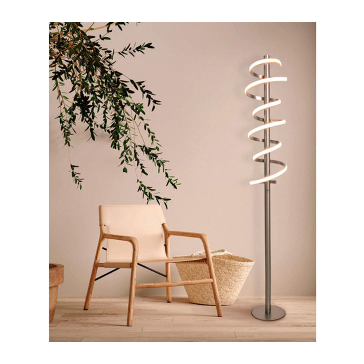 Näve LED Stehleuchte Belleza in Silber, Höhe: 140 cm, Breite: 22 cm, Tiefe: 22 cm - Bild 2