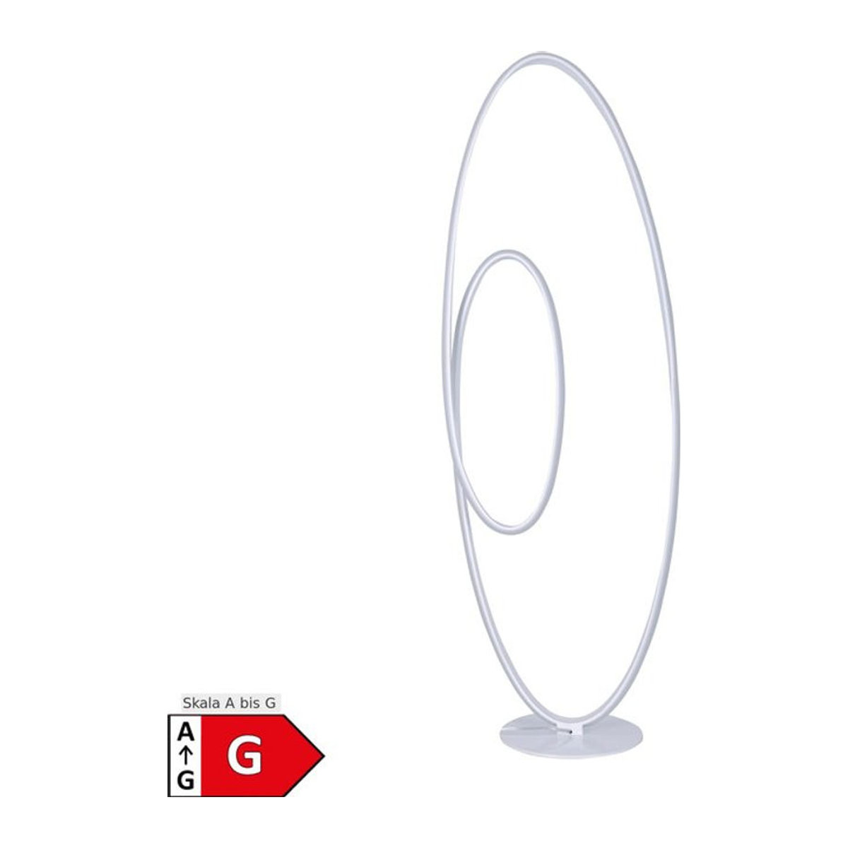 Näve LED Stehleuchte Odrive in Weiß mit Bogenform und warmweißem Licht, Höhe: 120 cm - Bild 1