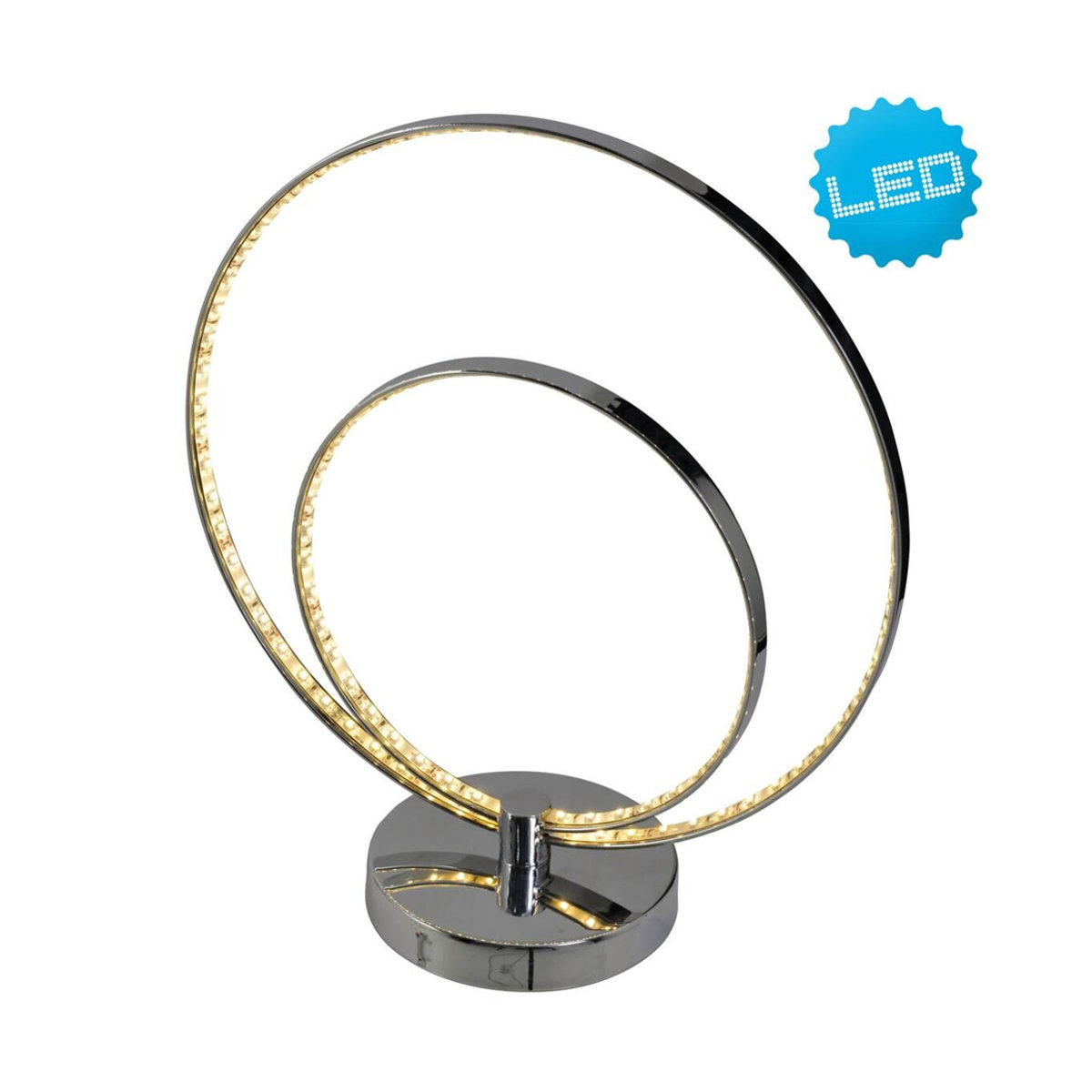 Näve LED Tischleuchte UNIVERSE Modern Chrom Metall B/T/H: 18 x 35 x 38,5 cm - Bild 4