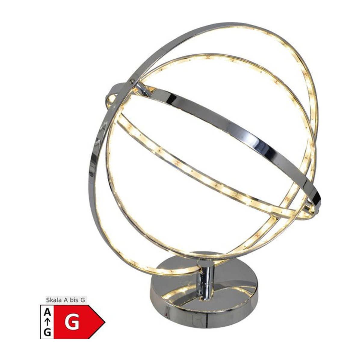 Näve LED Tischleuchte UNIVERSE Modern Chrom Metall H: 39 cm - Bild 4