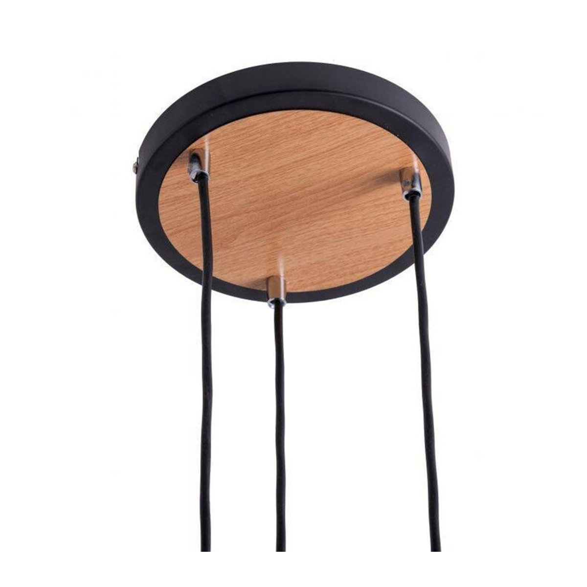 NÄVE Pendelleuchte Fumoso in Schwarz und Natur aus Metall und Rauchglas mit E14 Fassung, H: 123 cm, B: 23 cm - Bild 3
