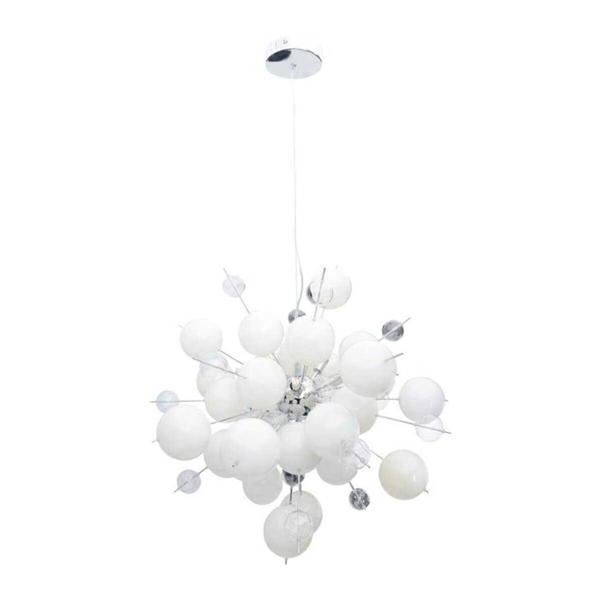 Näve Pendelleuchte Modern Weiß aus Metall und Glas mit G9 Fassung B/H/T: 65 x 150 x 65 cm - Bild 1