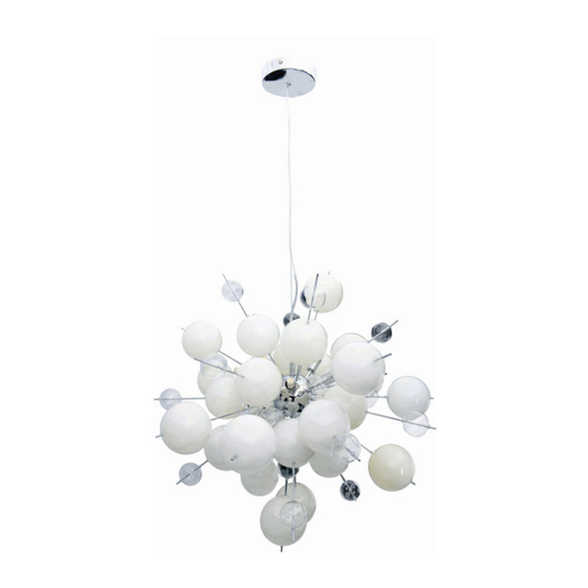 Näve Pendelleuchte Modern Weiß aus Metall und Glas mit G9 Fassung B/H/T: 65 x 150 x 65 cm - Bild 2