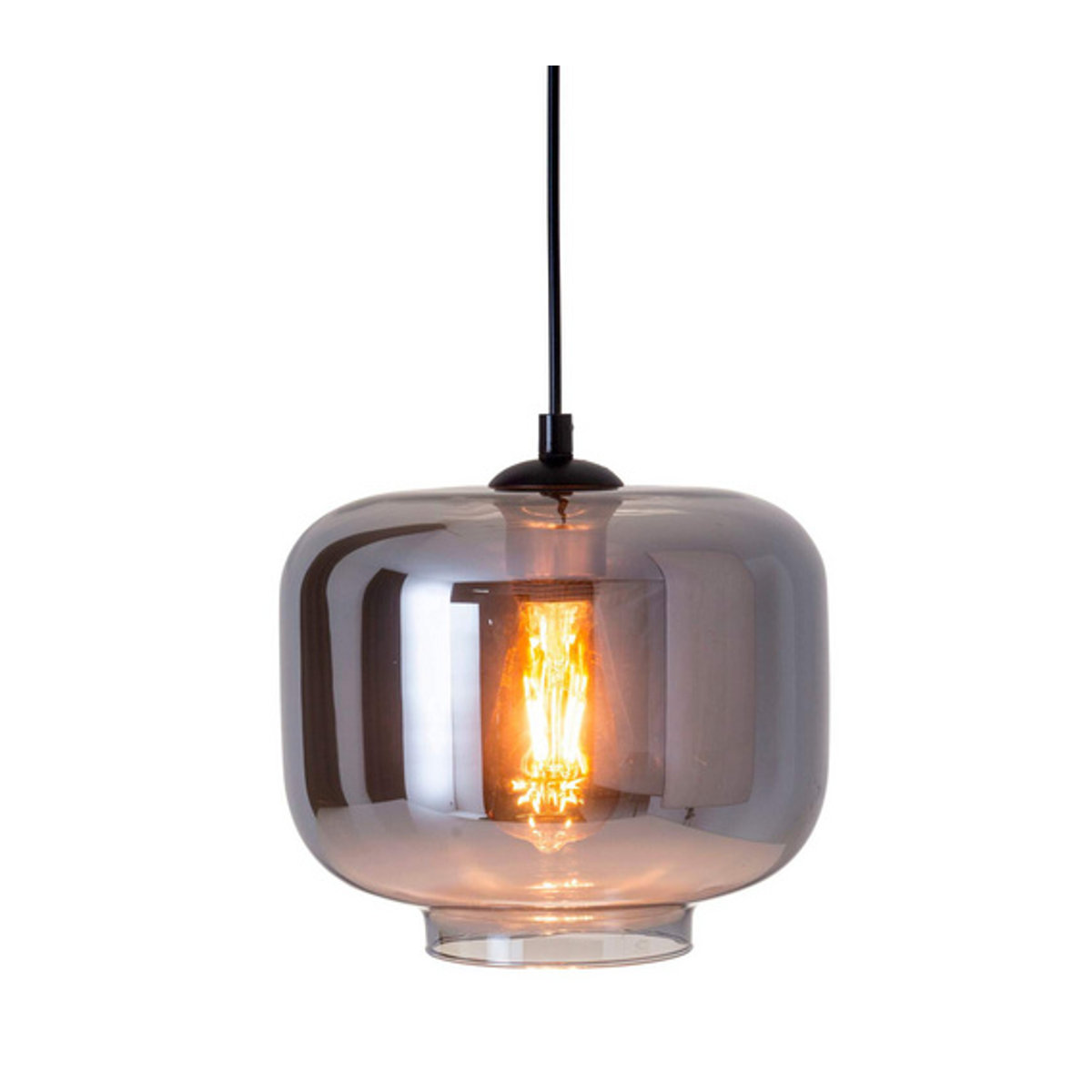 Näve Pendelleuchte Vaso in Anthrazit aus Metall und Glas mit E27 Fassung, B/H/T: 25 x 121 x 25 cm - Bild 2