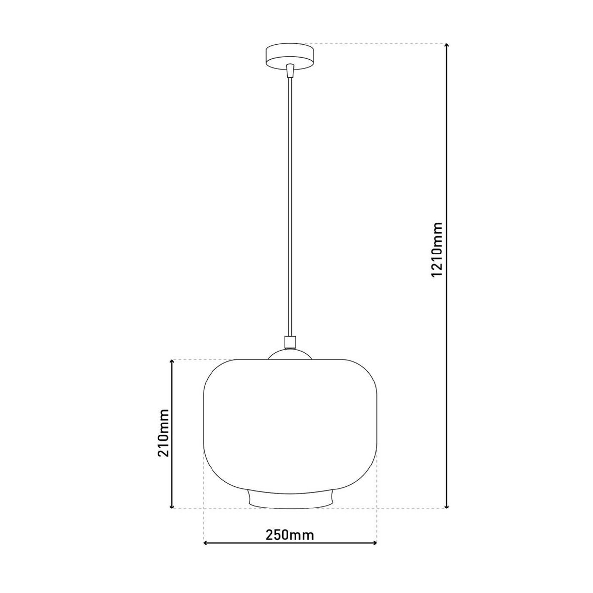 Näve Pendelleuchte Vaso in Anthrazit aus Metall und Glas mit E27 Fassung, B/H/T: 25 x 121 x 25 cm - Bild 5