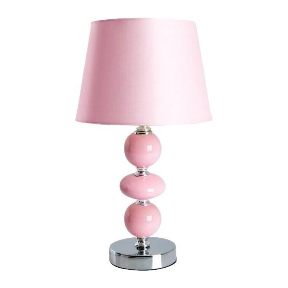 Näve Tischleuchte Araga aus Keramik und Stoff in Rosa, Höhe: 36 cm, Durchmesser: 20 cm, E14 - Bild 1
