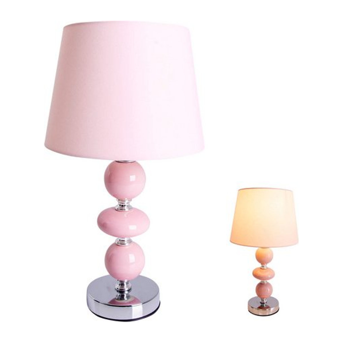 Näve Tischleuchte Araga aus Keramik und Stoff in Rosa, Höhe: 36 cm, Durchmesser: 20 cm, E14 - Bild 2