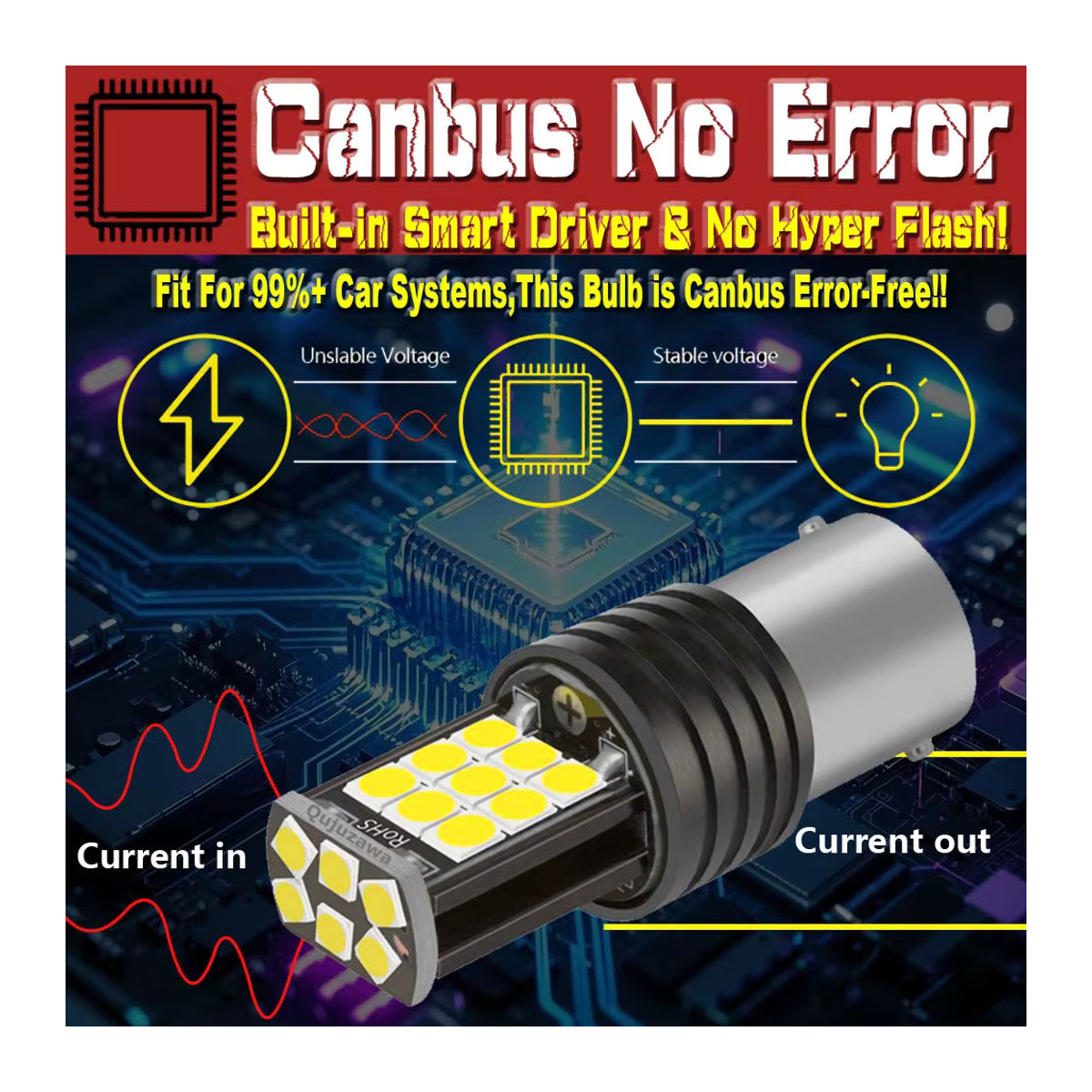 Neallor 2er Set P21W 1156 LED Rückfahrlicht Rückwärtsleuchte mit Canbus für Audi A2 A3 A4 A6 A8 TT - Bild 6