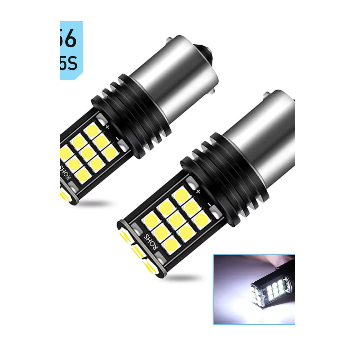 Neallor 2er Set P21W 1156 LED Rückfahrlicht Rückwärtsleuchte mit Canbus für Audi A2 A3 A4 A6 A8 TT - Bild 7