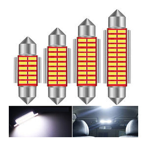 Neallor LED Innenbeleuchtung Set für Fahrzeuge, 2 Stück C5W C10W Glühbirnen für Leselampe und Dome Light, kompatibel mit 6418 und 6411