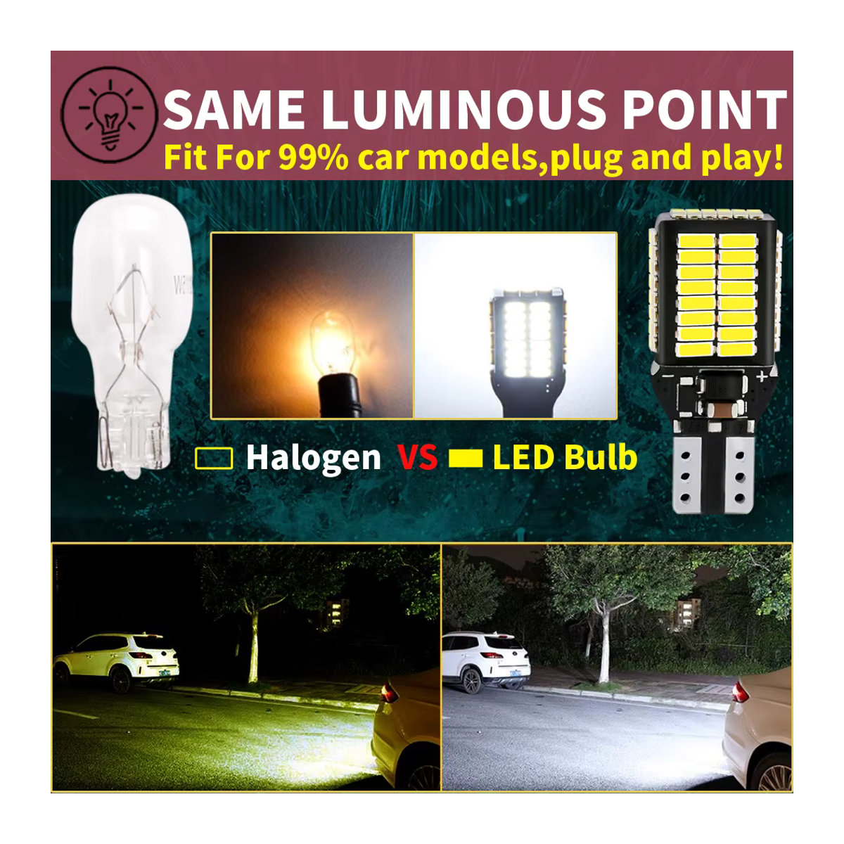 Neallor LED Rückleuchten Set W16W T15 921 Canbus für Subaru Brz XV Tribeca Outback Legacy Forester Impreza 2 Stück - Bild 5
