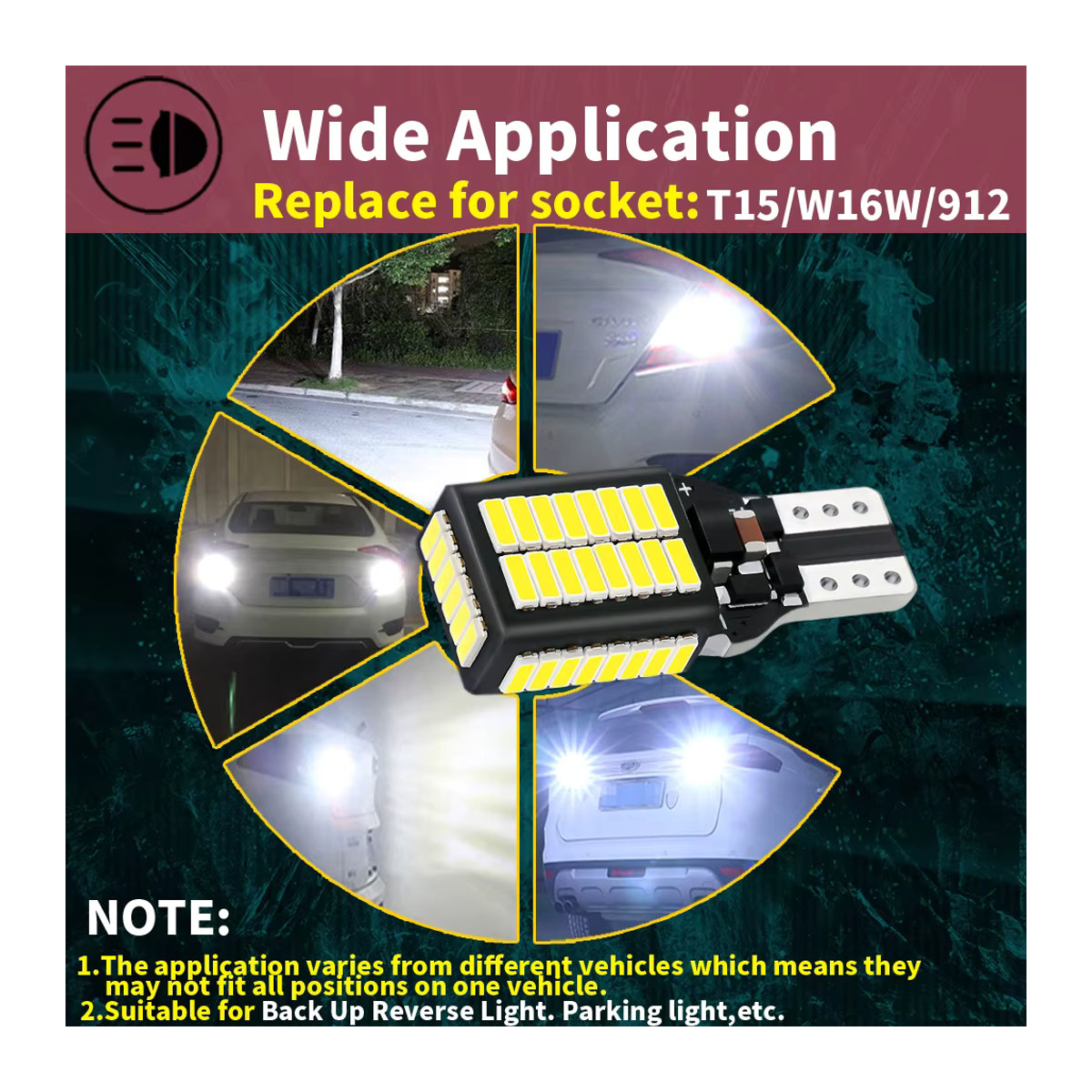 Neallor LED Rückleuchten Set W16W T15 921 Canbus für Subaru Brz XV Tribeca Outback Legacy Forester Impreza 2 Stück - Bild 6