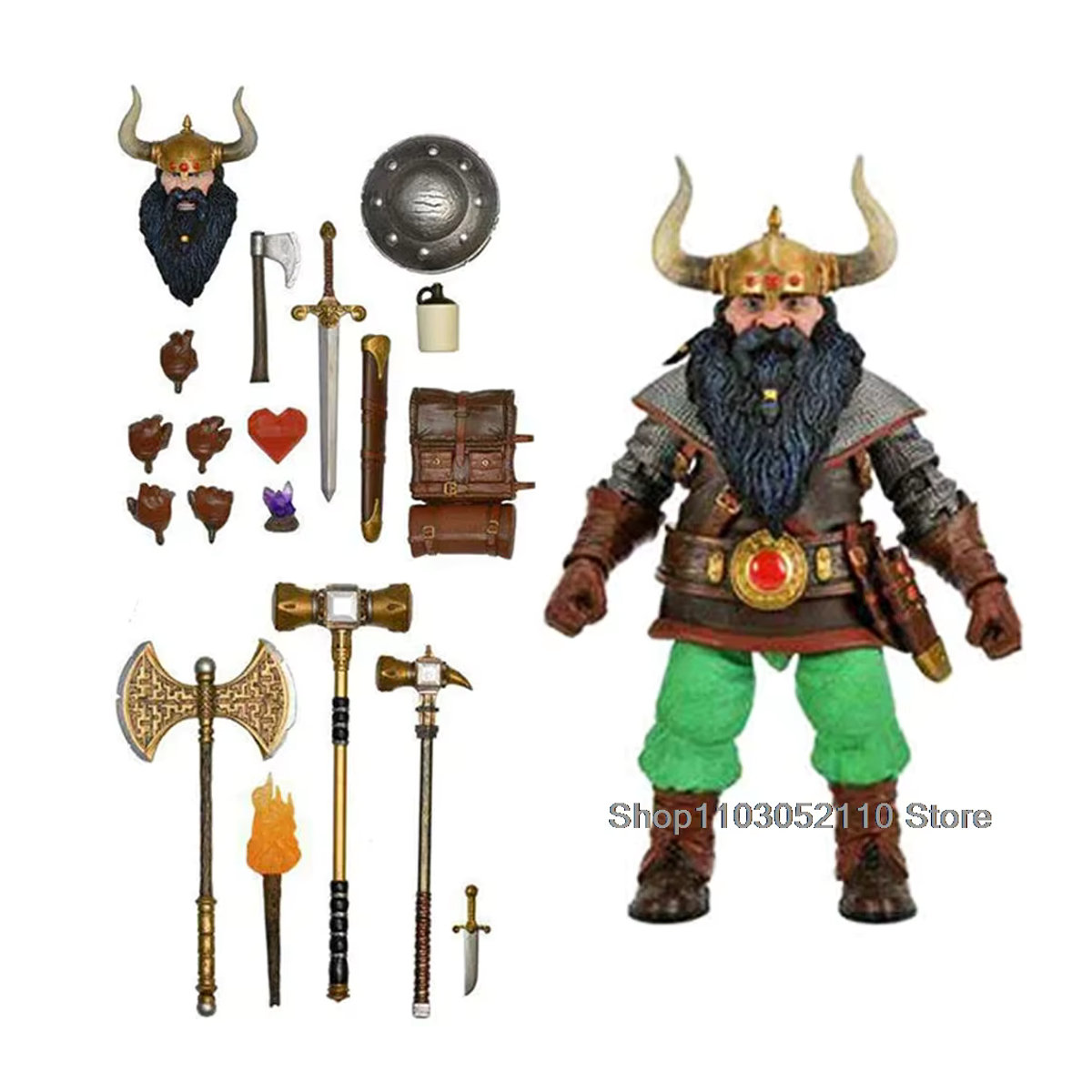Neca Elkhorn Hochburg Zarak Anime Figur Grimsword Warduke Dungeons und Drachen Modell aus Kunststoff mehrfarbig - Bild 1