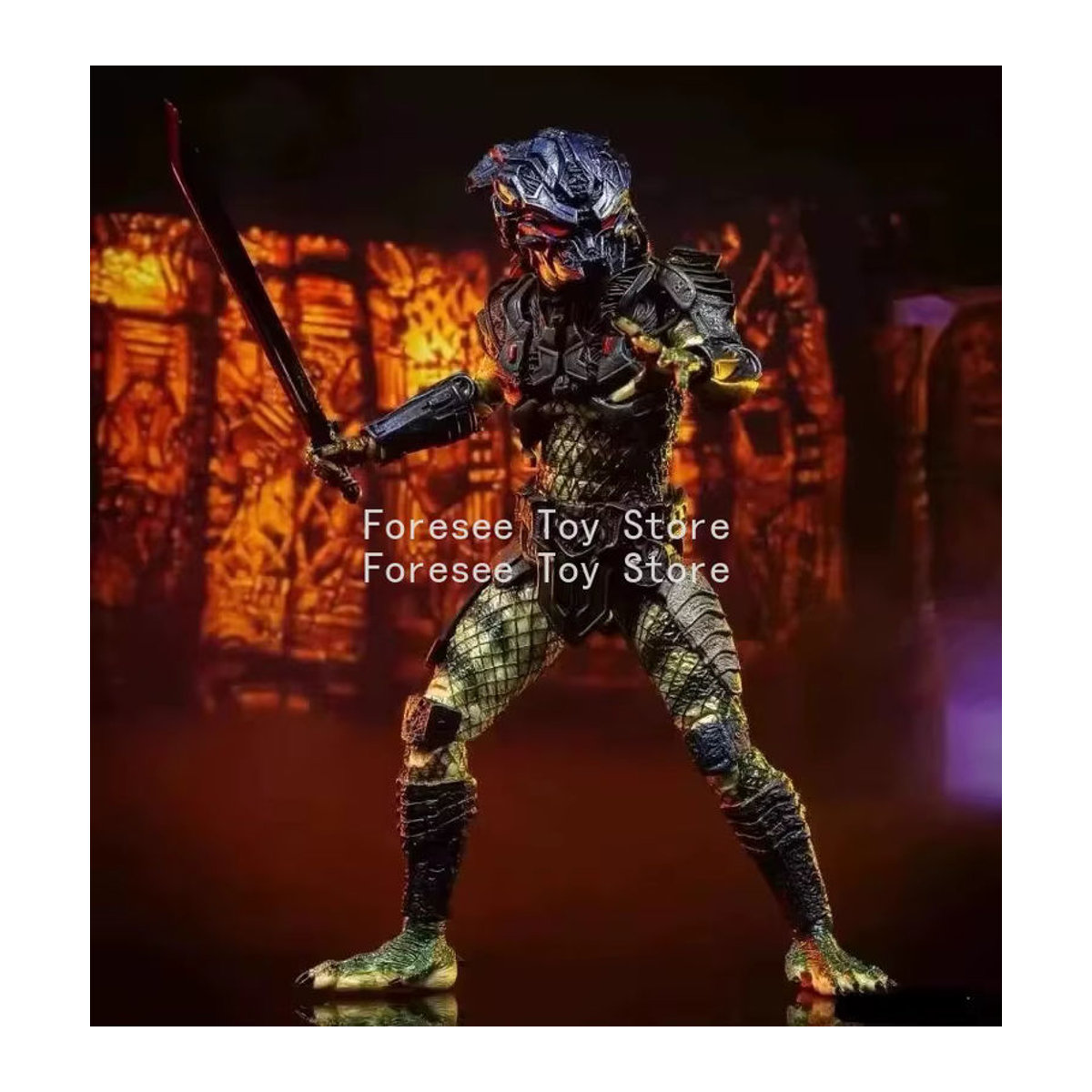 NECA Predator 2 Anime Actionfigur Light-up Luxury Edition, mehrfarbig, Höhe: 18 cm - Bild 3