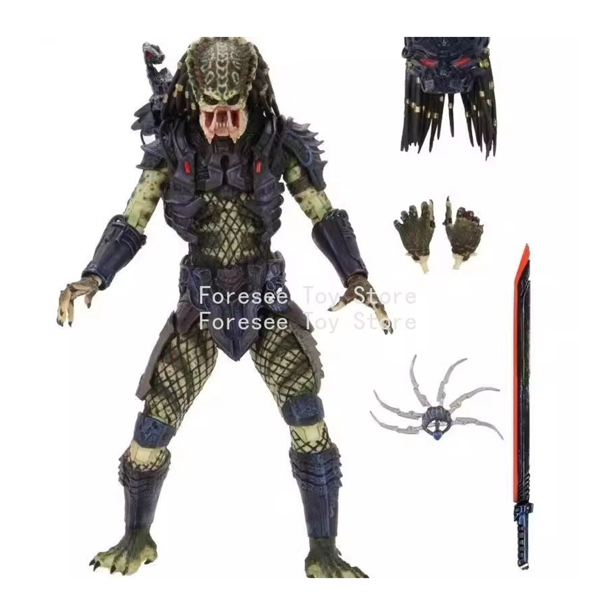 NECA Predator 2 Anime Actionfigur Light-up Luxury Edition, mehrfarbig, Höhe: 18 cm - Bild 5