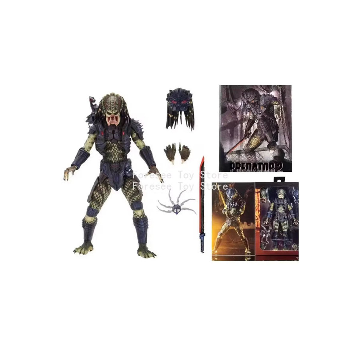 NECA Predator 2 Anime Actionfigur Light-up Luxury Edition, mehrfarbig, Höhe: 18 cm - Bild 7