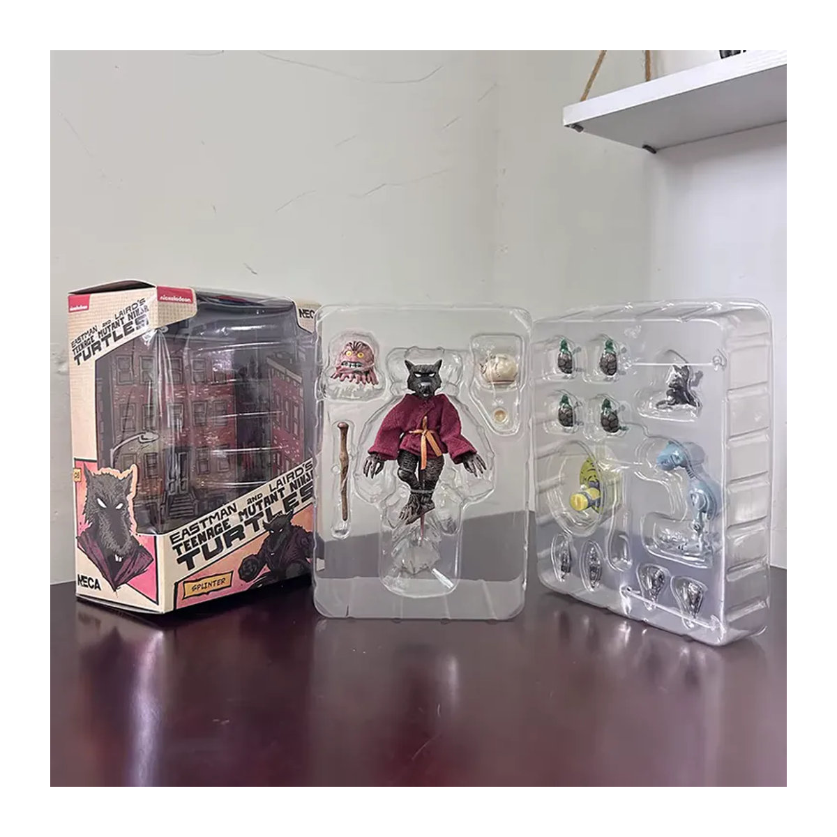 NECA Splinter Master Actionfigur aus Kunststoff, mehrfarbiges Anime-Modell für Sammler und Kinder - Bild 3
