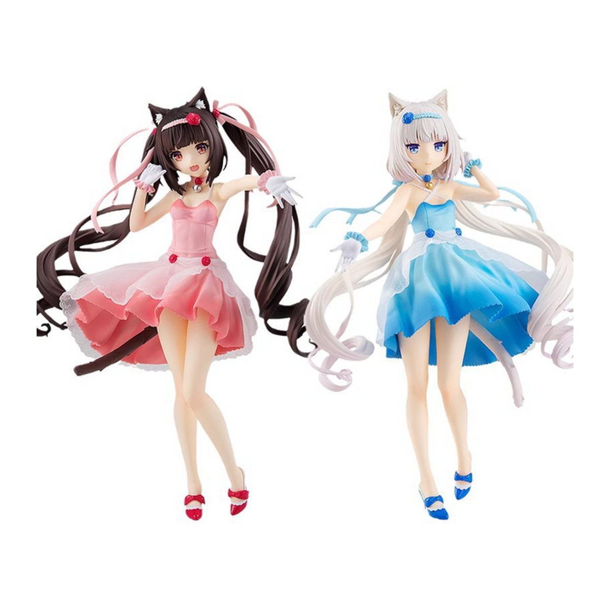 Nekopara Anime Figur Vanille in Cocktail Kleid, Calede Sammelfigur aus Kunststoff, Höhe: 18 cm, mehrfarbig - Bild 1