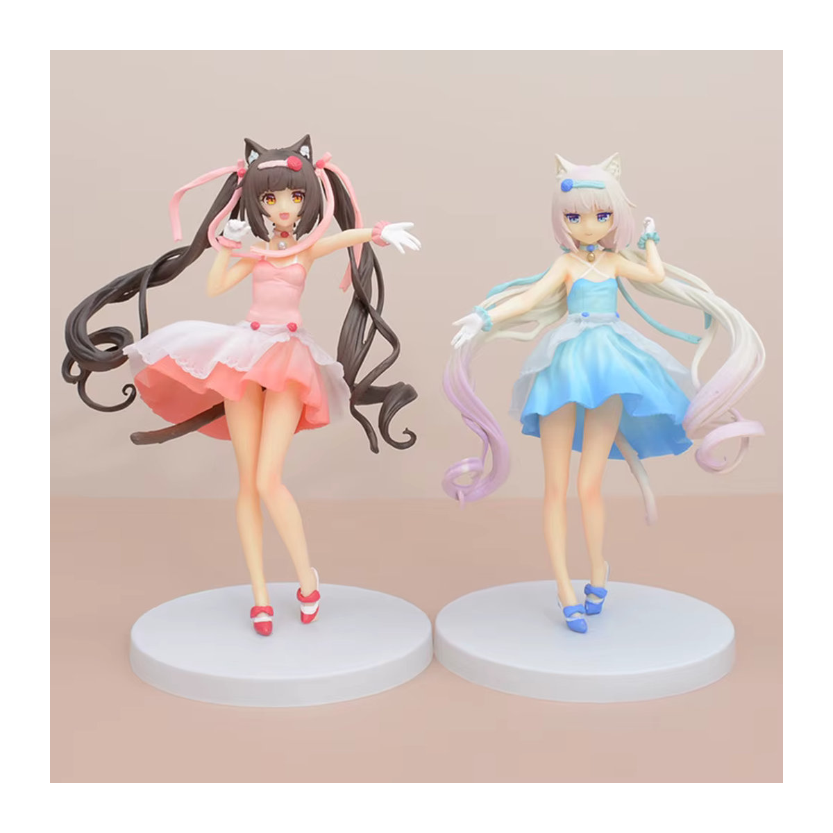 Nekopara Anime Figur Vanille in Cocktail Kleid, Calede Sammelfigur aus Kunststoff, Höhe: 18 cm, mehrfarbig - Bild 2