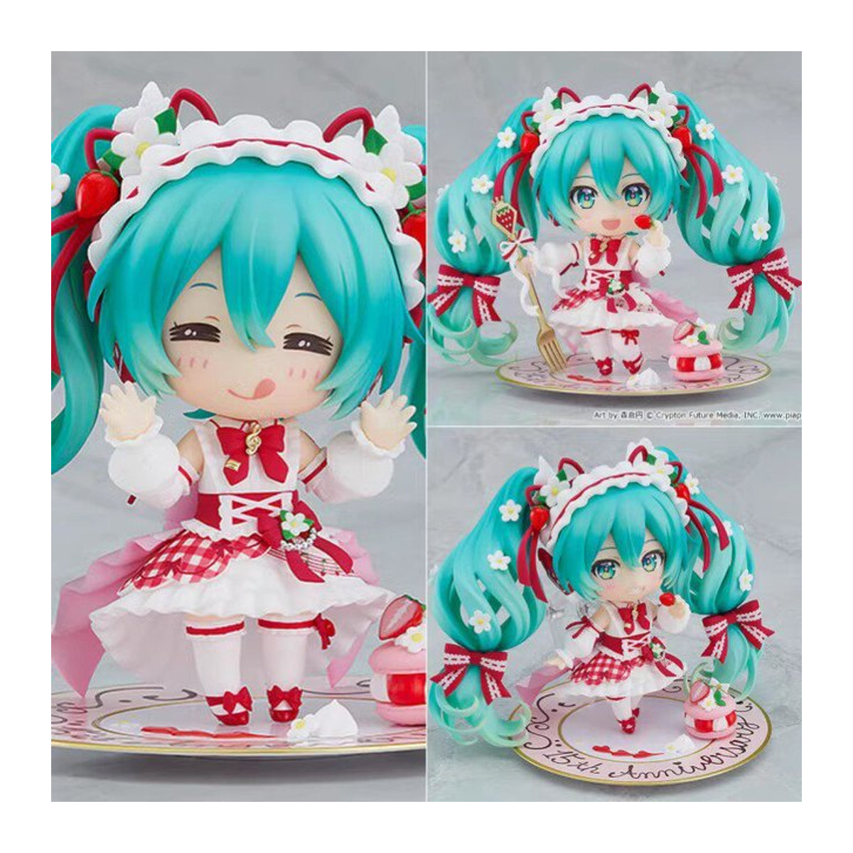 Nendoroid Hatsune Miku 15th Anniversary Strawberry Cake Ver. Actionfigur von Bandai in Mehrfarbig - Bild 1