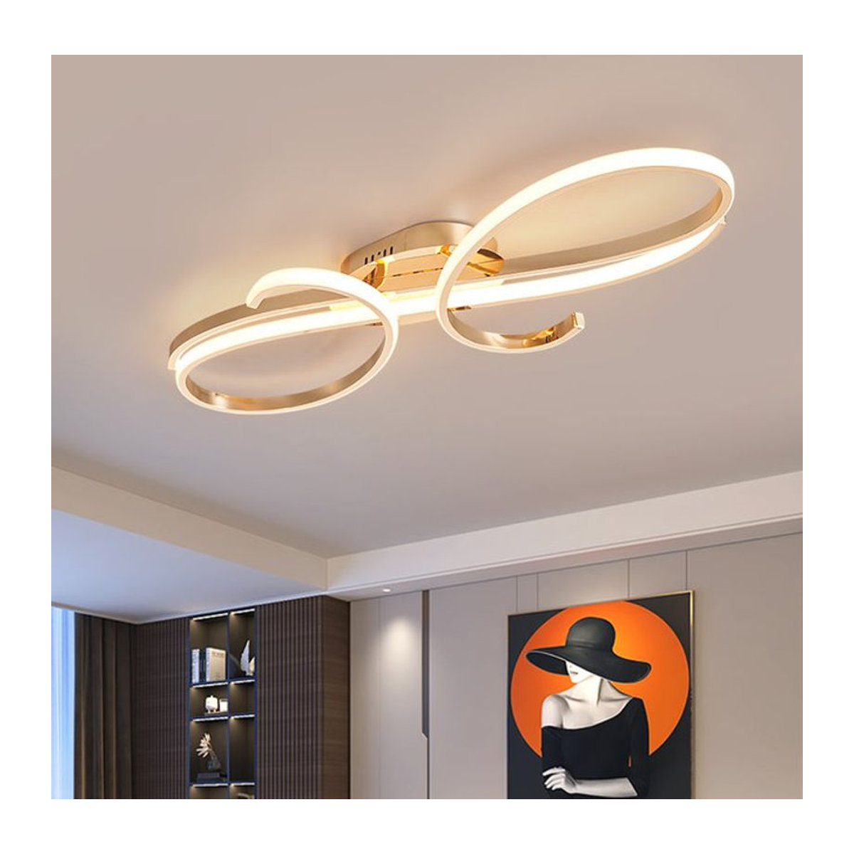 NEO Gleam Moderner LED-Kronleuchter dimmbar mit Fernbedienung und App-Steuerung für Wohnzimmer und Innenräume - Bild 1