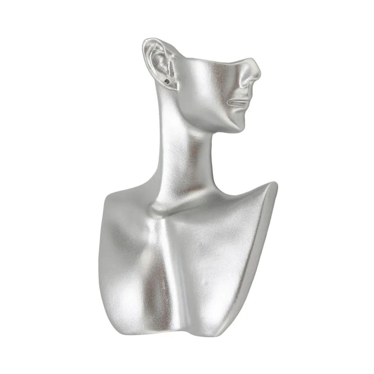 Neoglint Schmuck Display Büste aus Kunstharz in Silber Hochglänzend zur Dekoration von Ohrringen und Schmuck - Bild 2