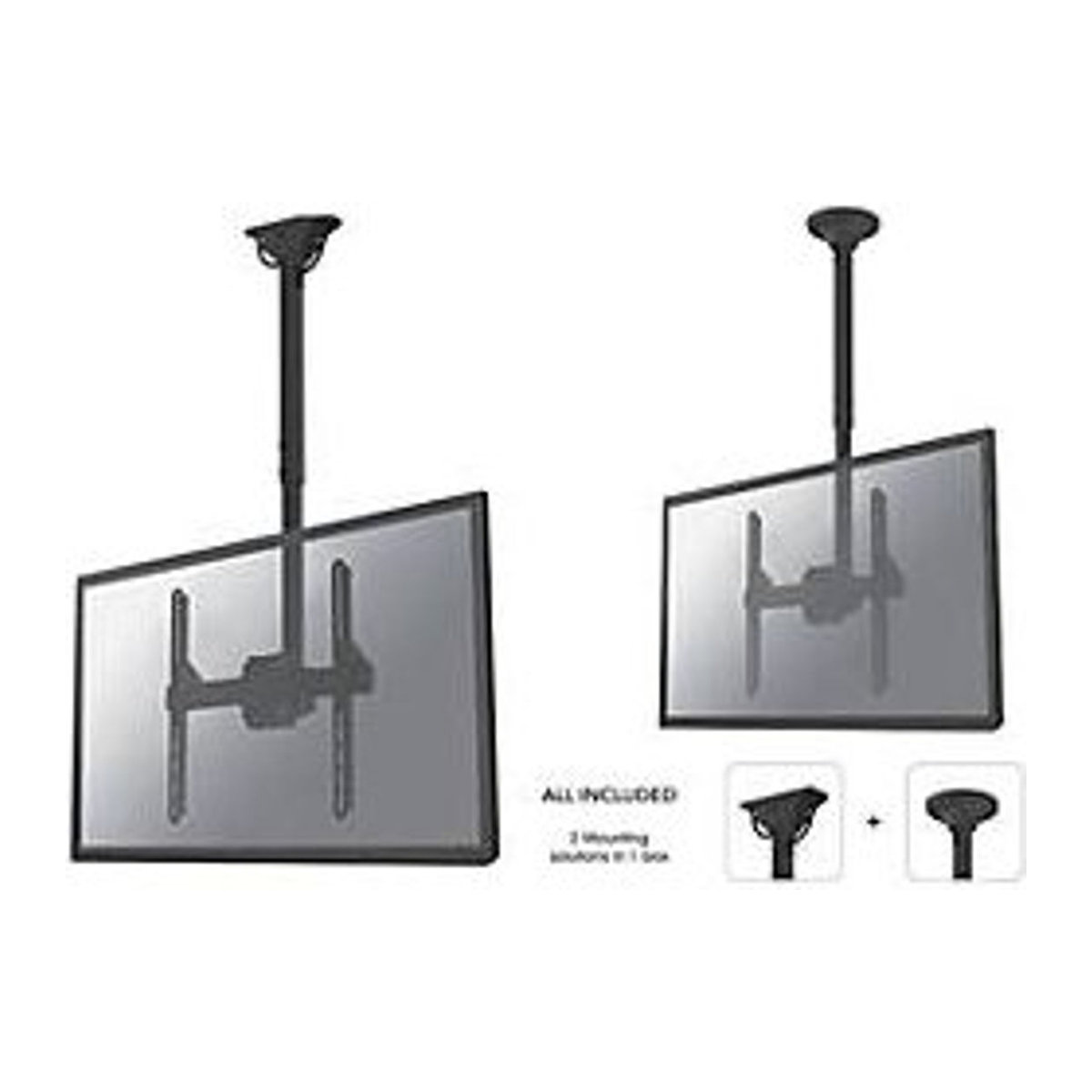 Neomounts NM-C440BLACK TV-Deckenhalterung Schwarz, für Bildschirme von 81,3 cm bis 152,4 cm (32 bis 60 Zoll), neigbar, schwenkbar und höhenverstellbar - Bild 3