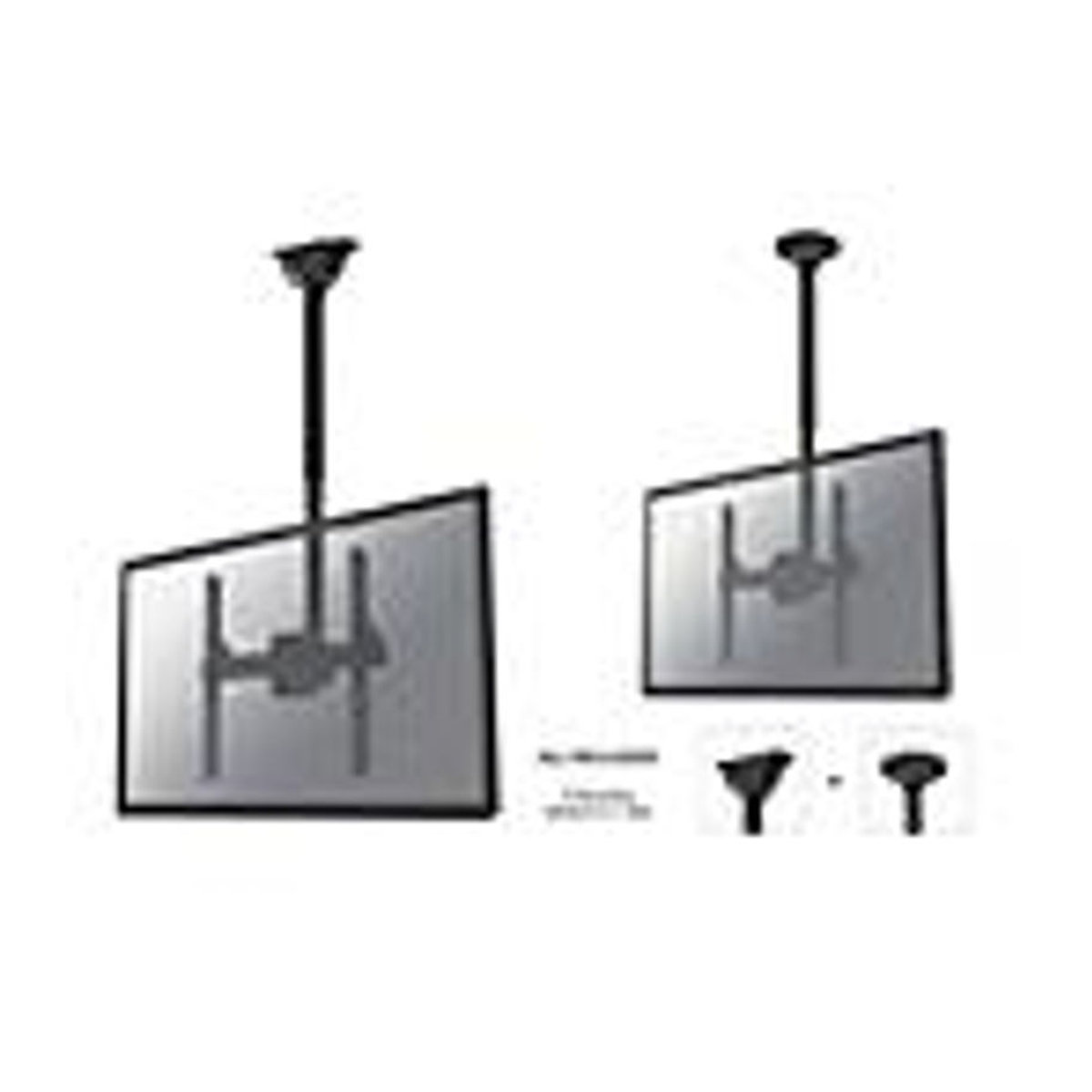 Neomounts NM-C440BLACK TV-Deckenhalterung Schwarz, für Bildschirme von 81,3 cm bis 152,4 cm (32 bis 60 Zoll), neigbar, schwenkbar und höhenverstellbar - Bild 4