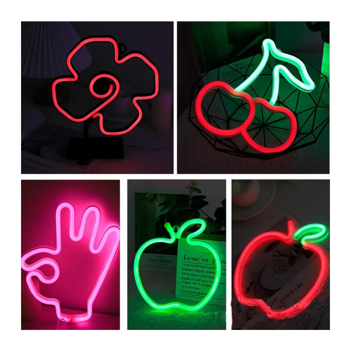 Neon LED Lichter Zeichen in Rosa und Bunt für deine Wohnkultur - Bild 1