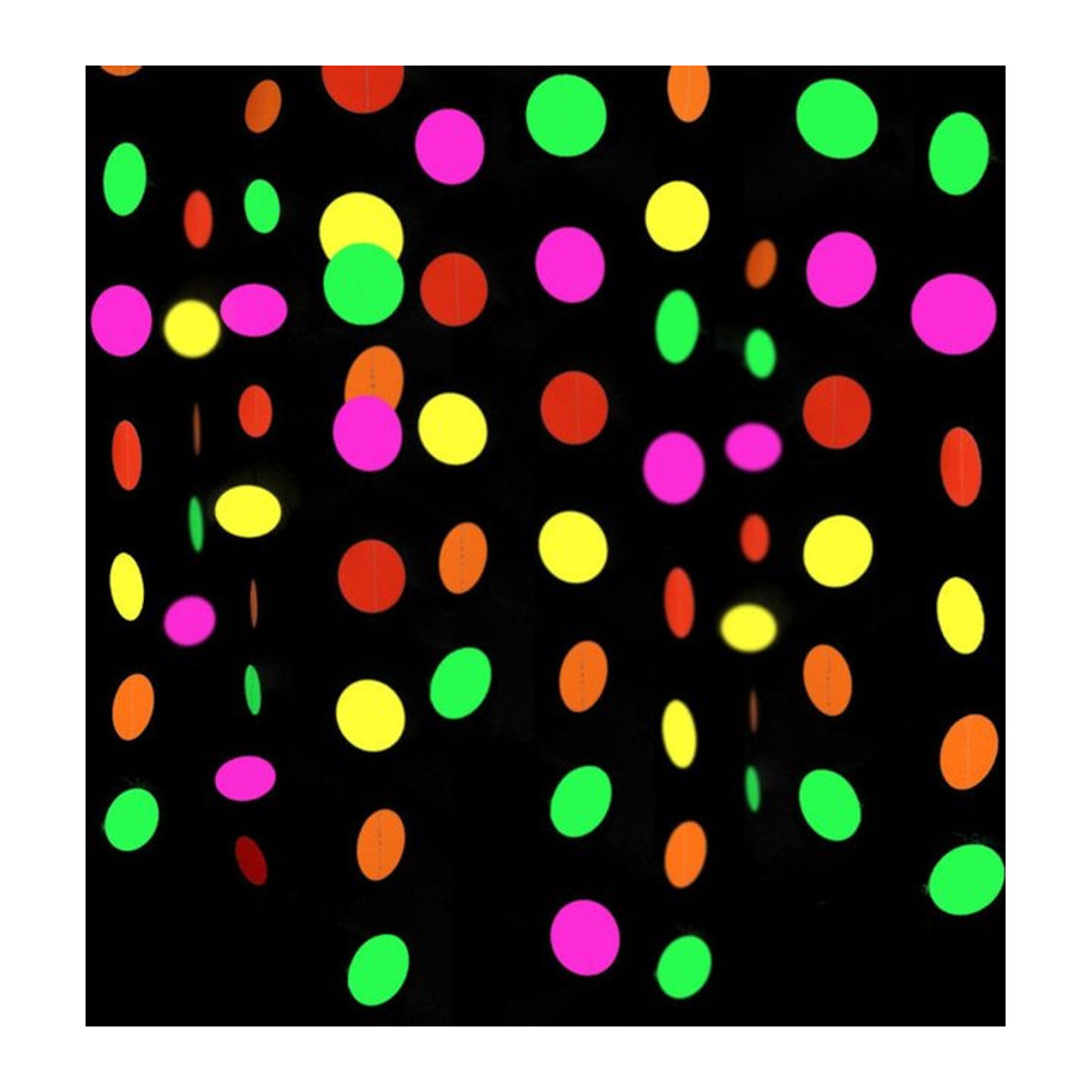 Neon-Papier-Glühbanner in 5 Farben, 3 m hängende Party-Dekoration, im Dunkeln leuchtend und UV-reaktiv - Bild 1