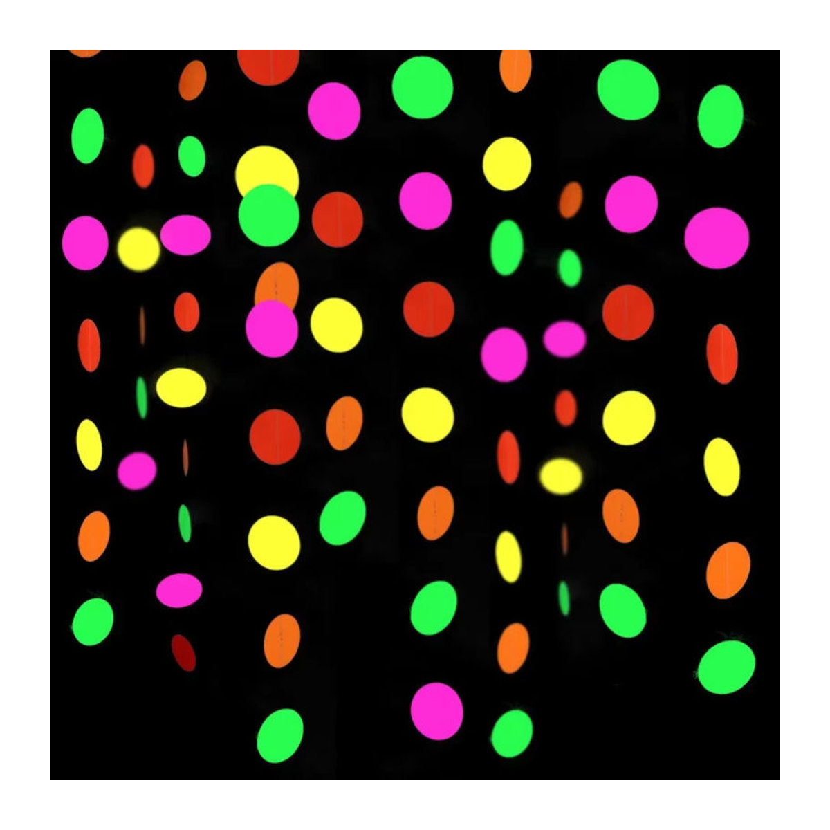 Neon-Papier-Glühbanner in 5 Farben, 3 m hängende Party-Dekoration, im Dunkeln leuchtend und UV-reaktiv - Bild 6