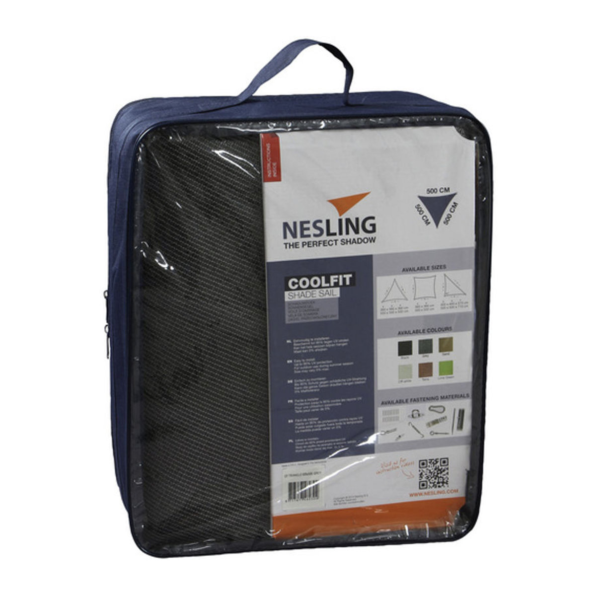 NESLING Sonnensegel Coolfit in Grau, B/T: 500 x 500 cm - Bild 3