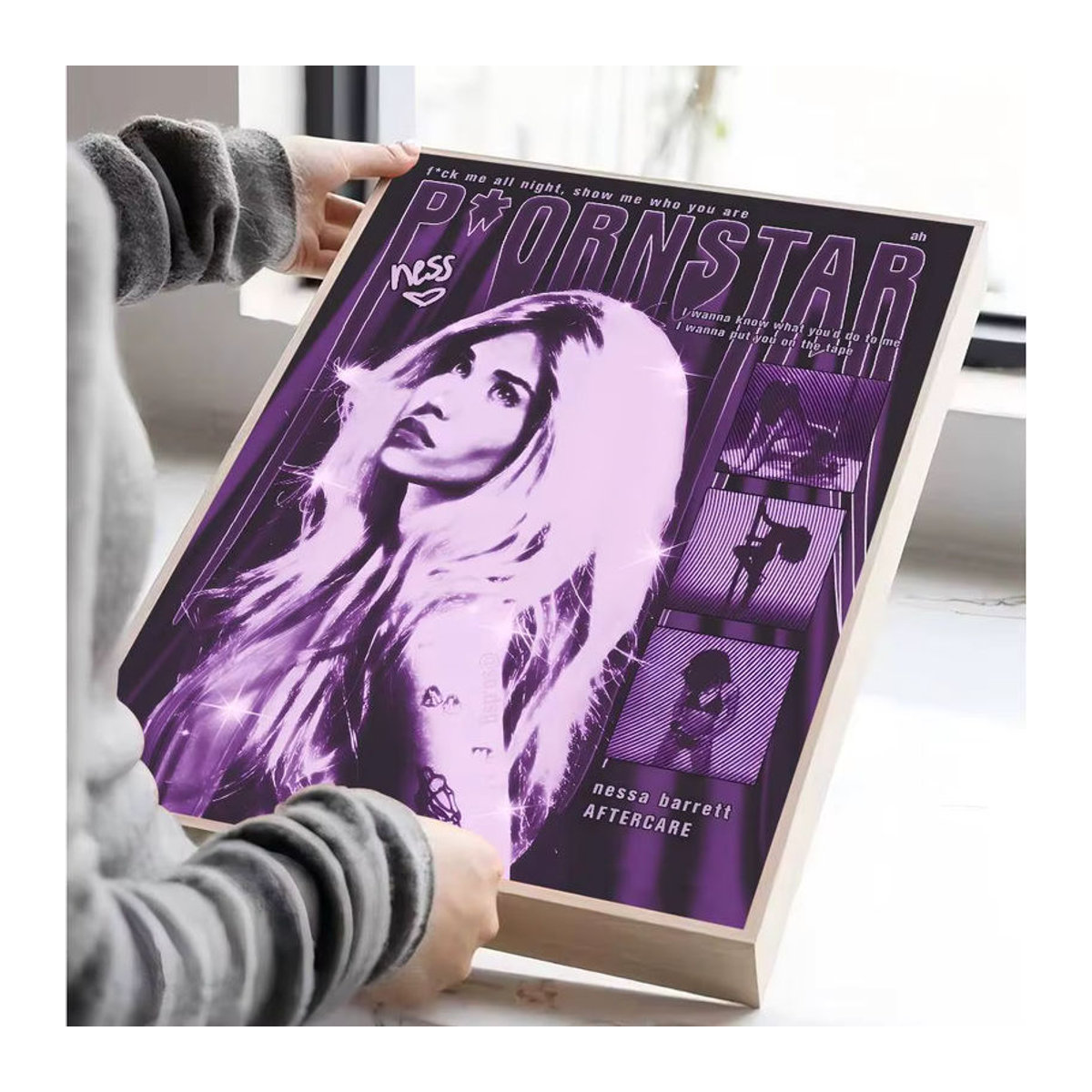 Nessa Barrett Anime Poster lila wasserfeste Papieraufkleber für deine Raumdekoration - Bild 3