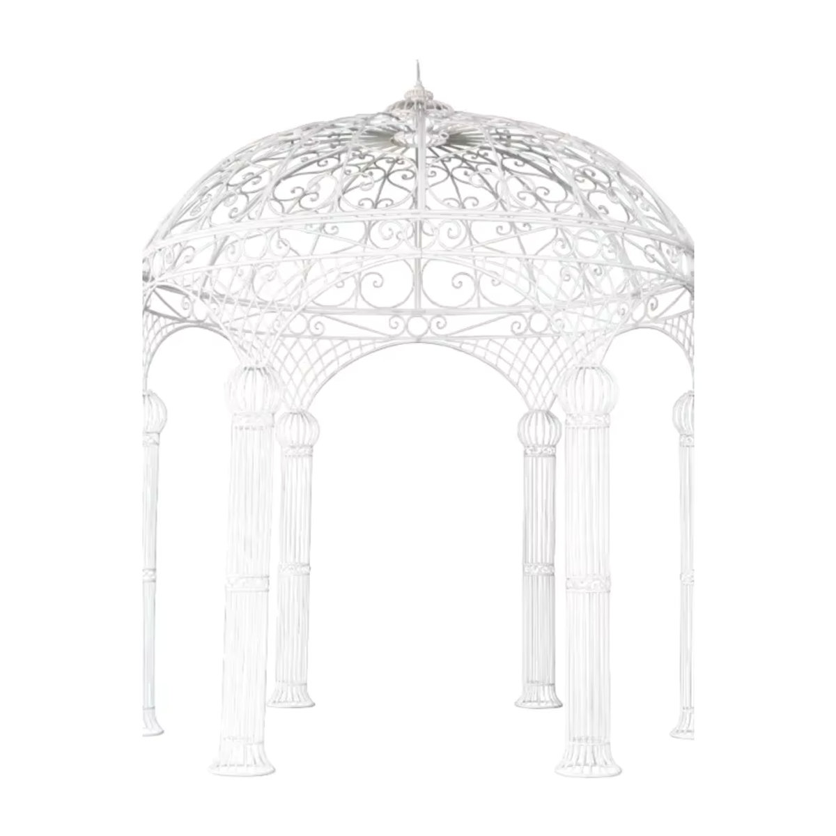 Net Red Runder Pavillon im europäischen Stil aus Schmiedeeisen für deinen Garten und Innenhof - Bild 2