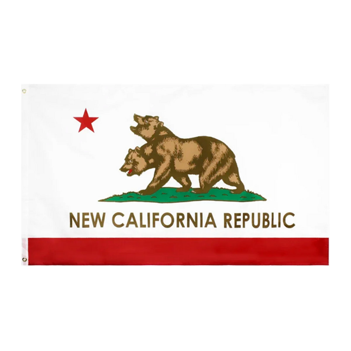 New California Republic Flag NCR-Banner aus 100 % Polyester für Outdoor und Indoor, Farbe: weiß, B x H: 91,44 x 91,44 cm - Bild 1