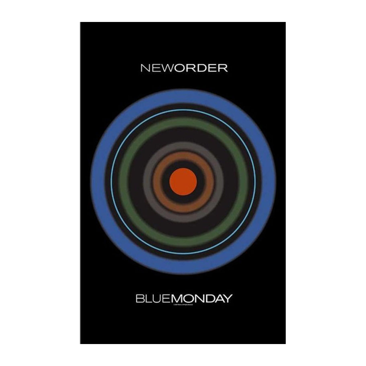New Order Blue Monday Textilplakat mit Album Artwork in Schwarz und Mehrfarbig, B/H: 106 x 70 cm - Bild 1