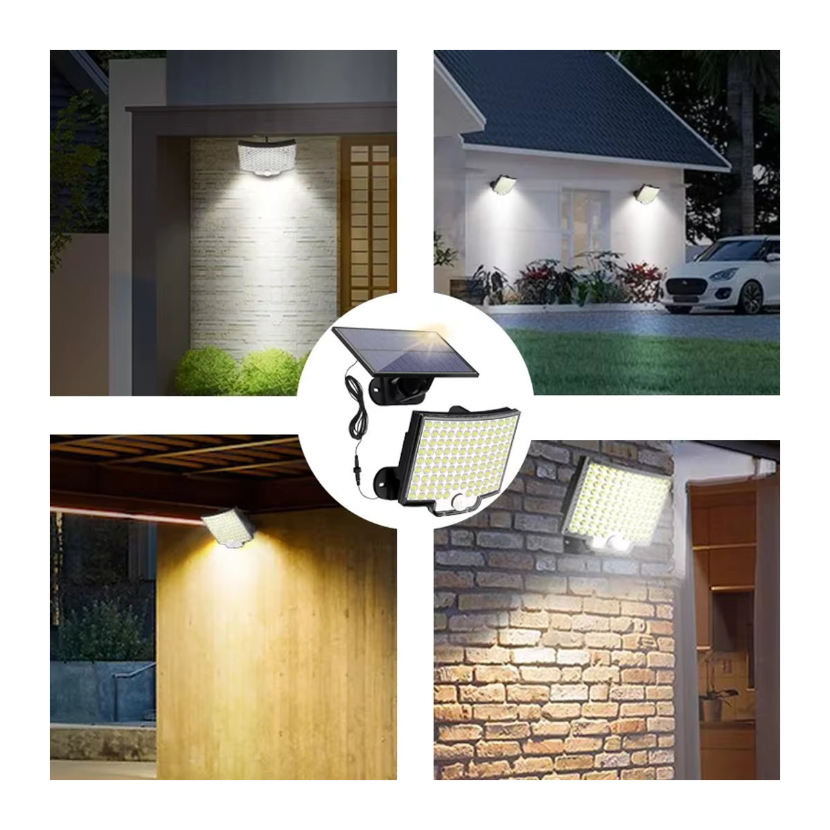 NEWBIRTH LED Solar-Bewegungsleuchte Außenstrahler Schwarz mit 106 LEDs und 4 Arbeitsmodi für Garten und Garage - Bild 6
