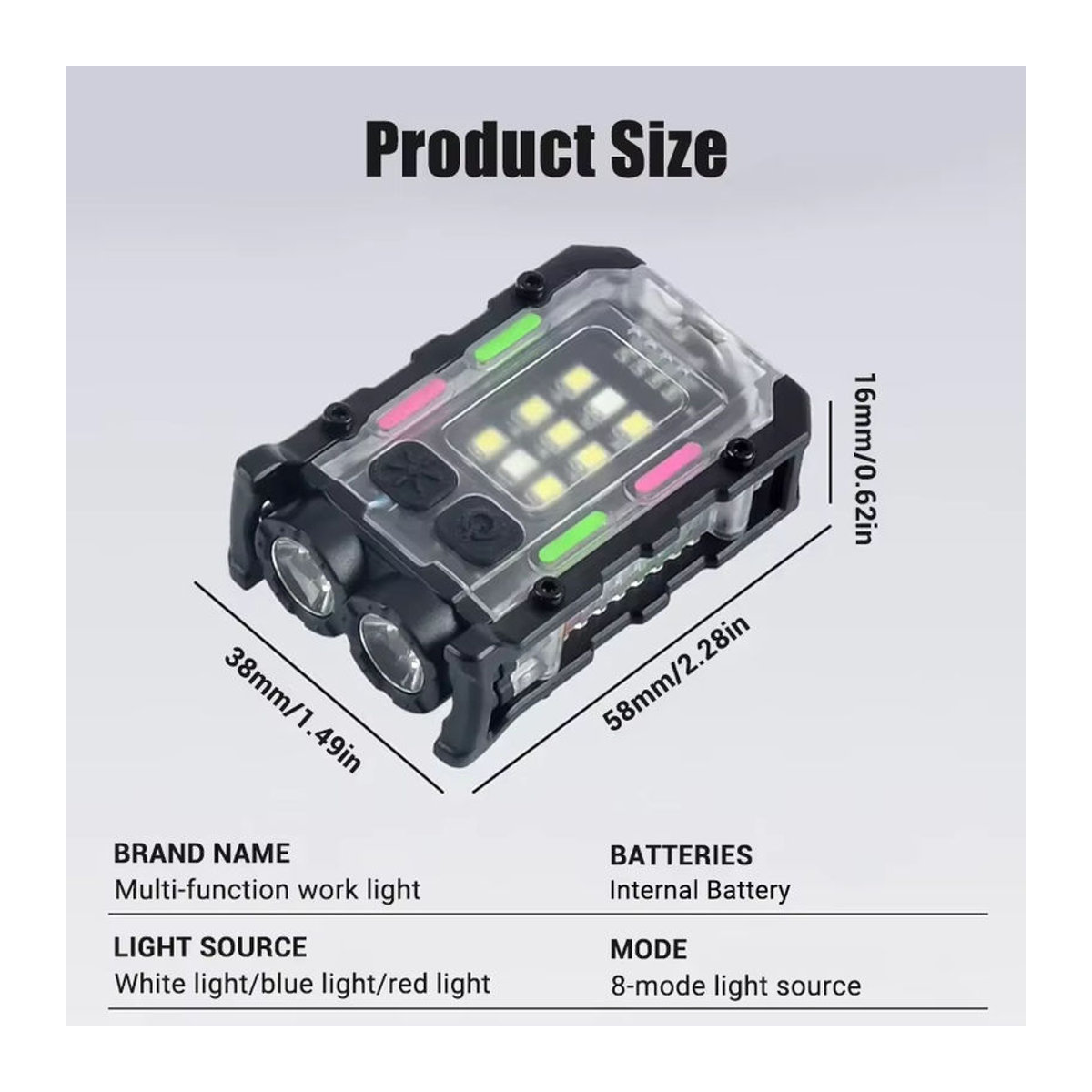 NEWBIRTH Mini-LED EDC-Taschenlampe, USB wiederaufladbar, helles tragbares Licht für Outdoor, Camping und Notfälle - Bild 4
