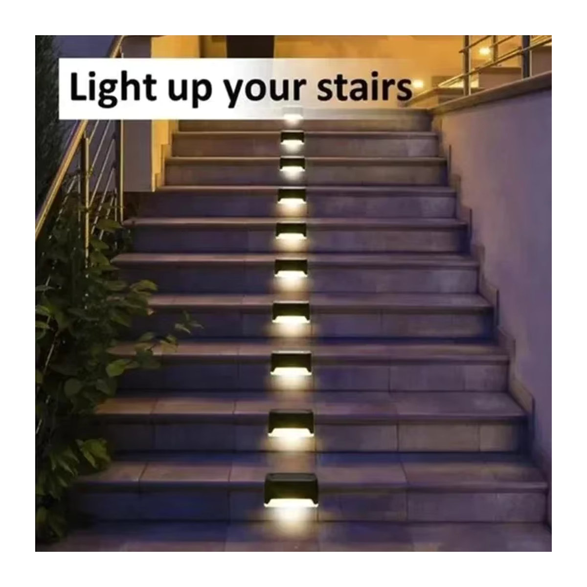 NEWBIRTH Solar LED Außenleuchte Schwarz Minimalistisch für Garten Terrasse und Treppen wasserdicht - Bild 3